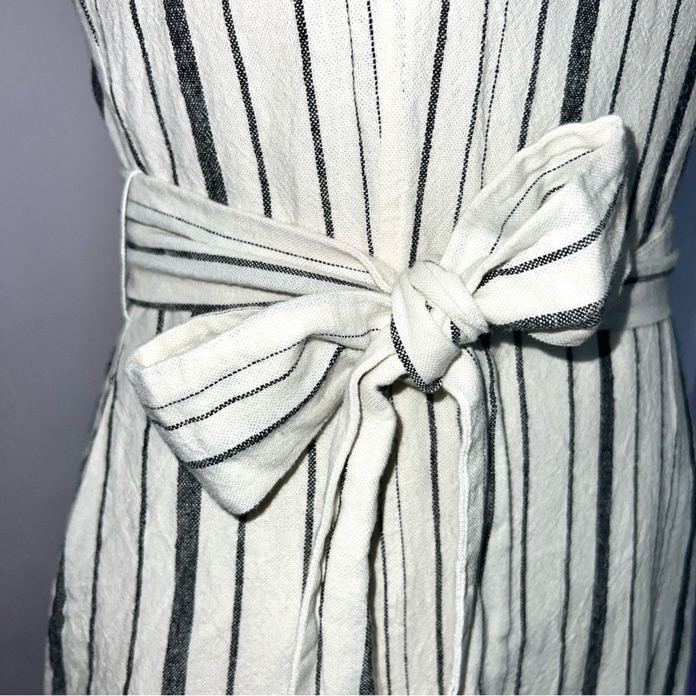 Rachel Roy Collection Woman's Striped Linen Blend Midi Slit Sundress size 0 - Picture 15 of 16